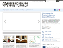 Tablet Screenshot of fredericksburgbaptistchurch.org